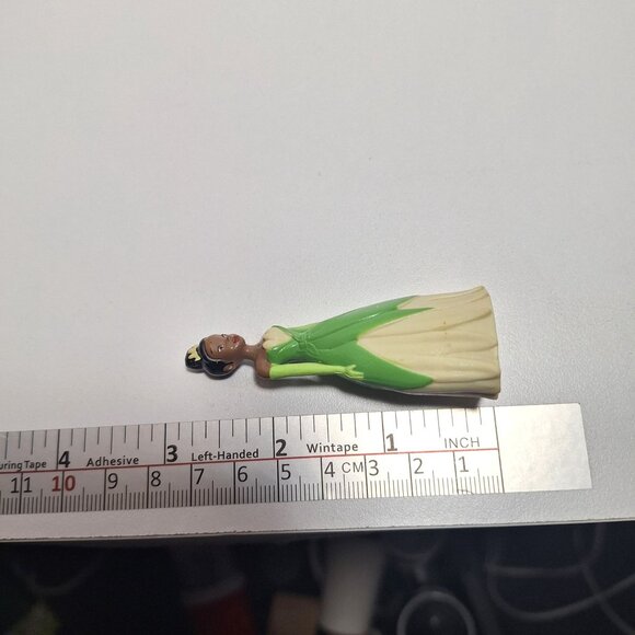 Disney Princess Tiana 2.75" Figure Green Dress Cake Topper Plastic - Picture 8 of 8